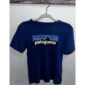 Patagonia  Shirt Boys Youth L 12 Large Blue Capilene Silkweight Outdoor Hiking